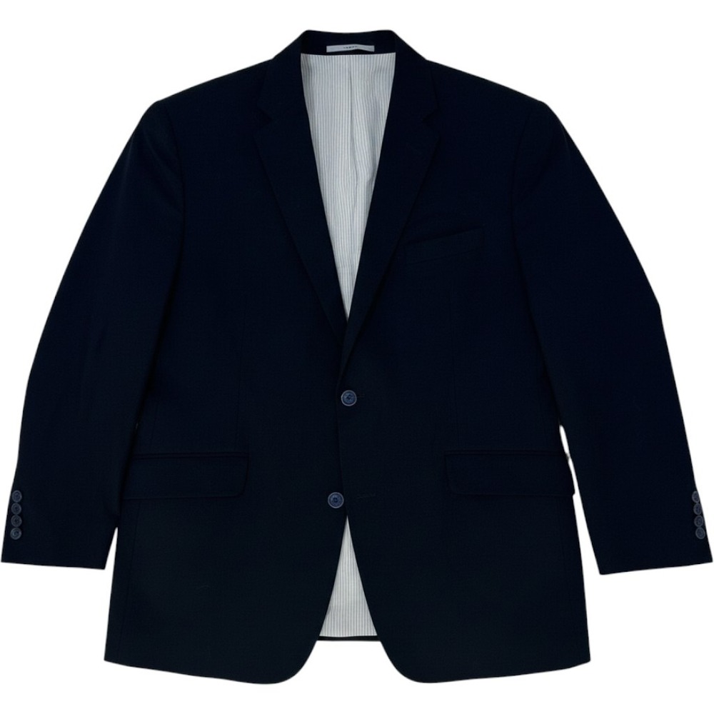 Robert Graham Mens Black Wool Blend Two Button Blazer Sport Coat‎ 44